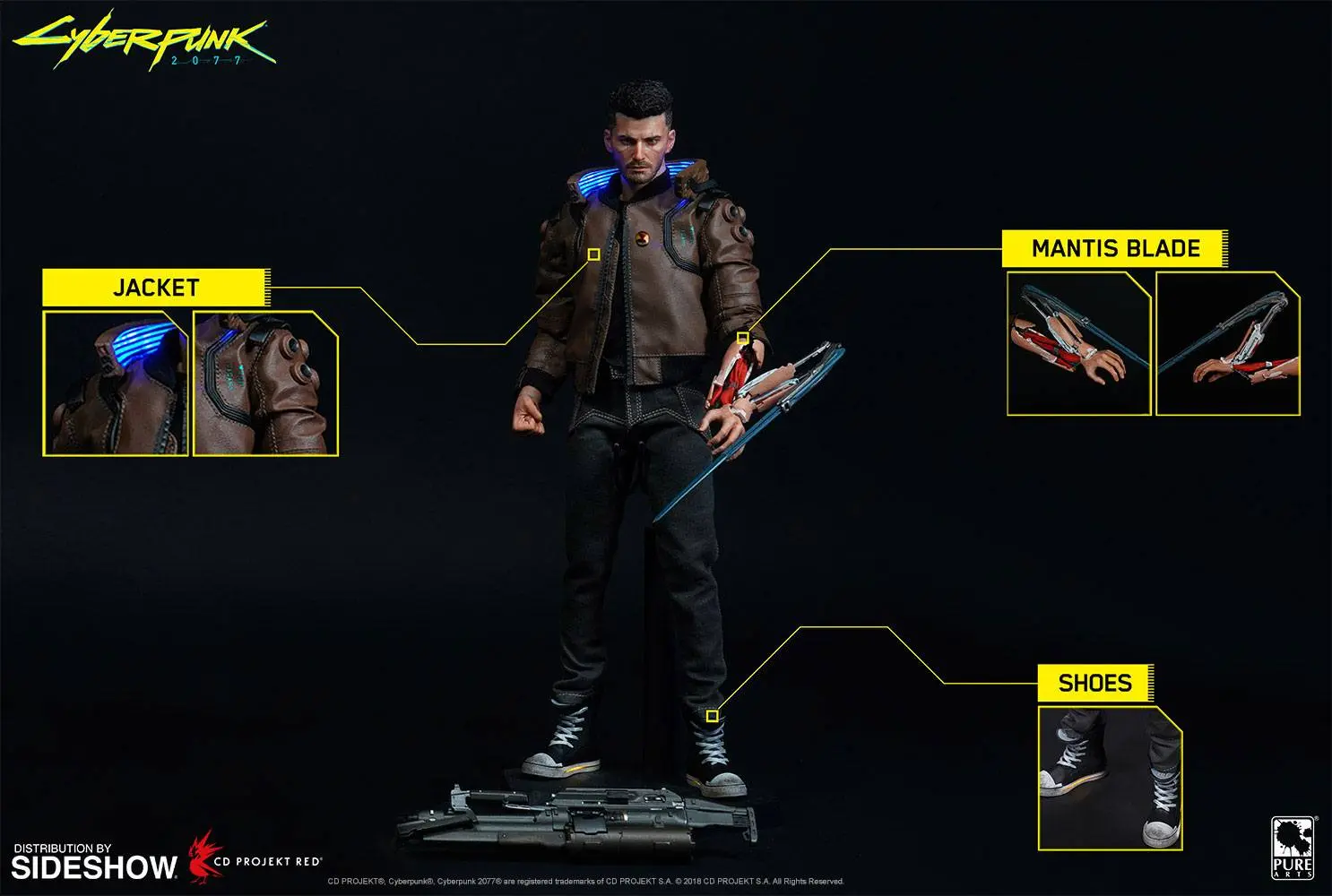 Cyberpunk 2077 Male V akciófigura 30 cm termékfotó