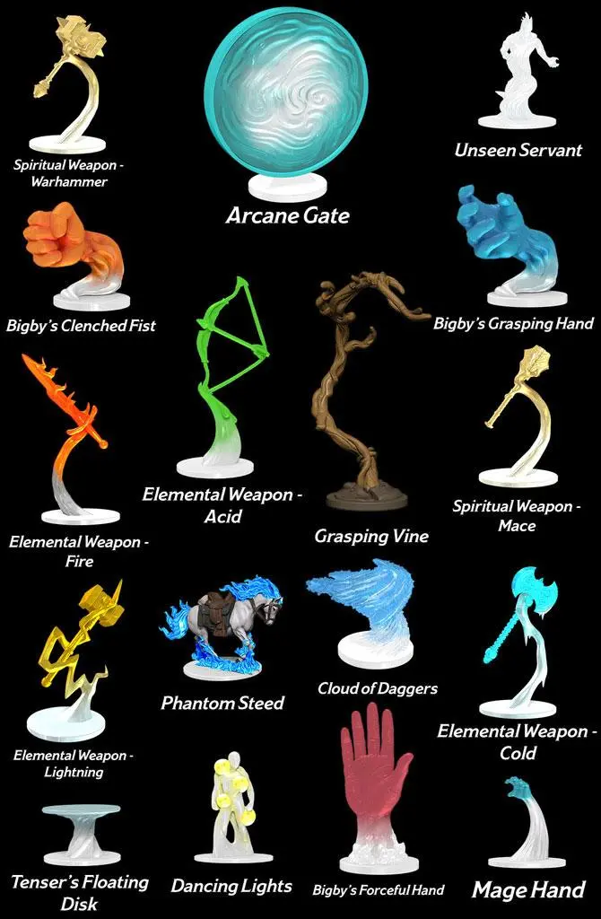D&amp;D Icons of the Realms Miniatures Spell Effects: Arcane Fury &amp; Divine Might termékfotó