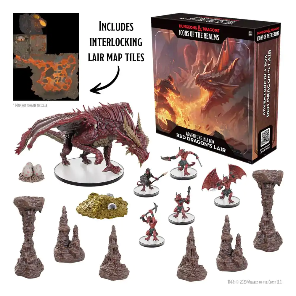 D&amp;D Icons of the Realms pre-painted Miniatures Adventure in a Box - Red Dragon's Lair termékfotó
