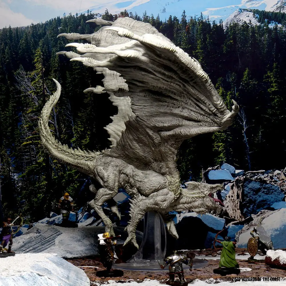 D&amp;D Icons of the Realms prémium Miniature pre-painted felnőtt White Dragon termékfotó