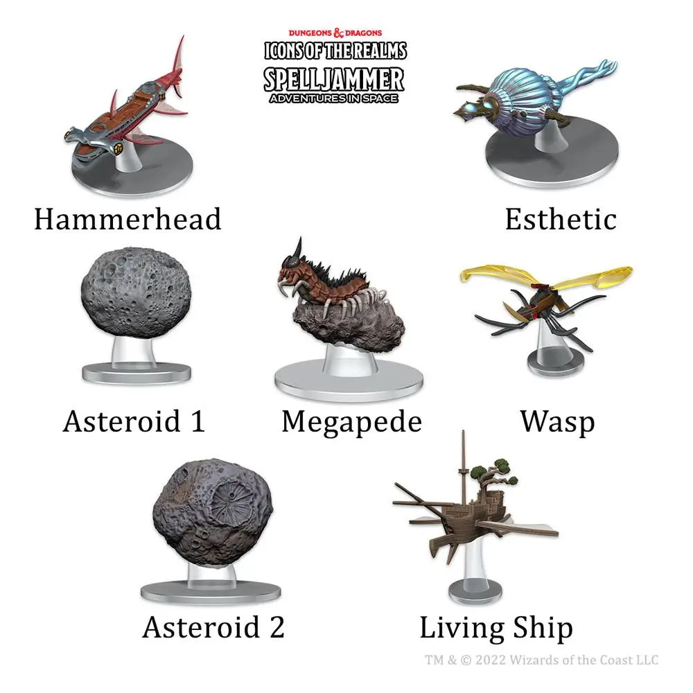 D&amp;D Icons of the Realms Spelljammer Adventures in Space pre-painted Miniatures Ship Scale - Asteroid Encounters termékfotó