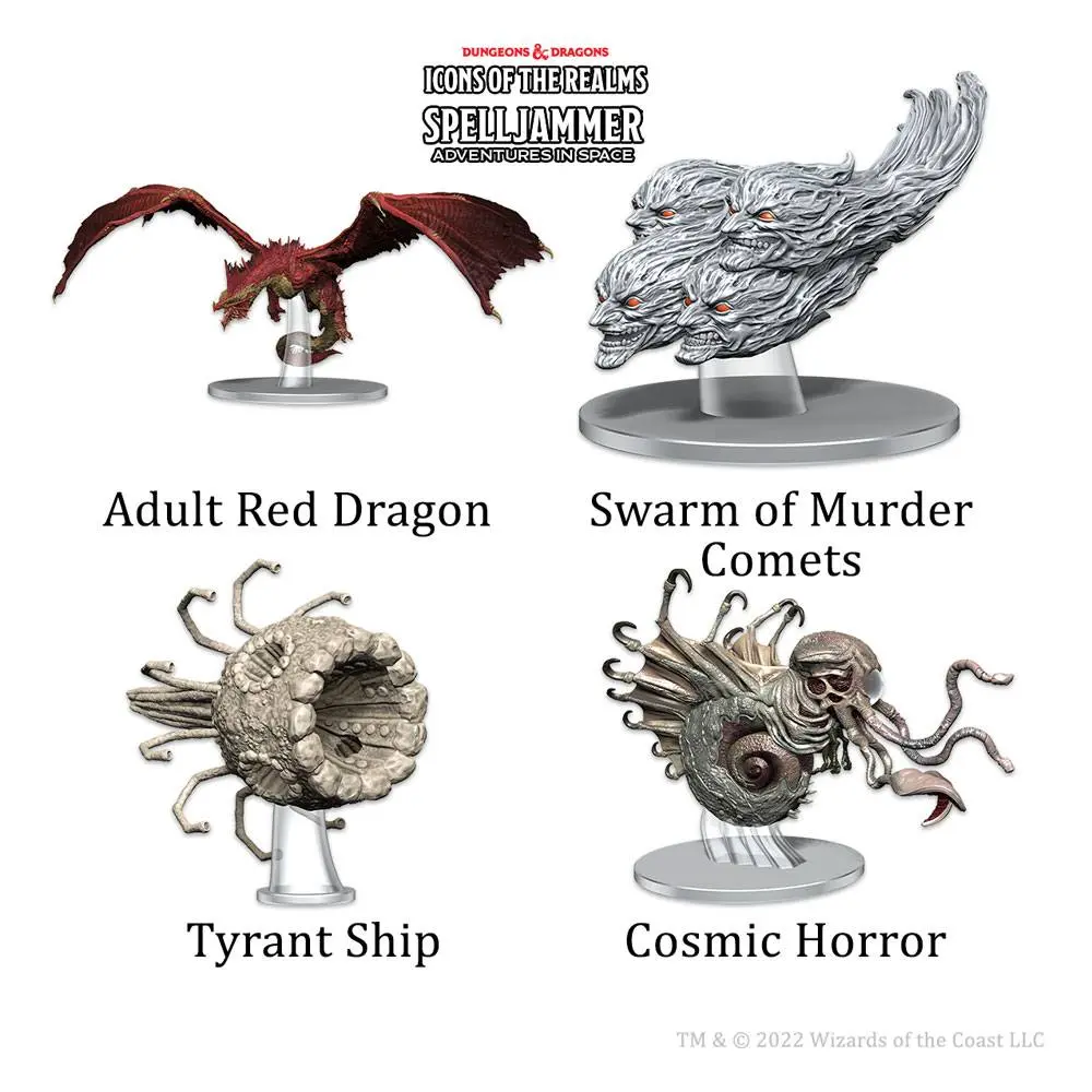 D&amp;D Icons of the Realms Spelljammer Adventures in Space pre-painted Miniatures Ship Scale - Threats from the Cosmos termékfotó