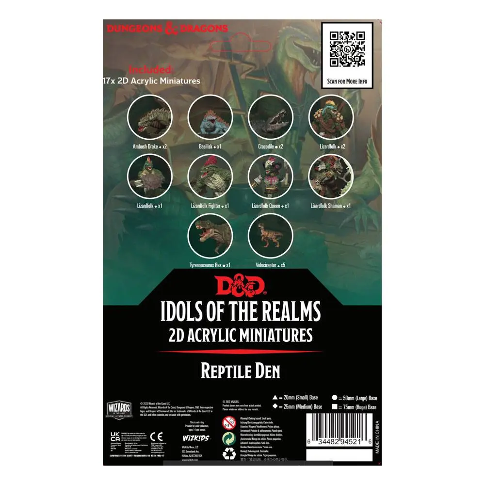D&amp;D Idols of the Realms 2D Miniatures: Scales &amp; Tails - Reptile Den - 2D Set termékfotó