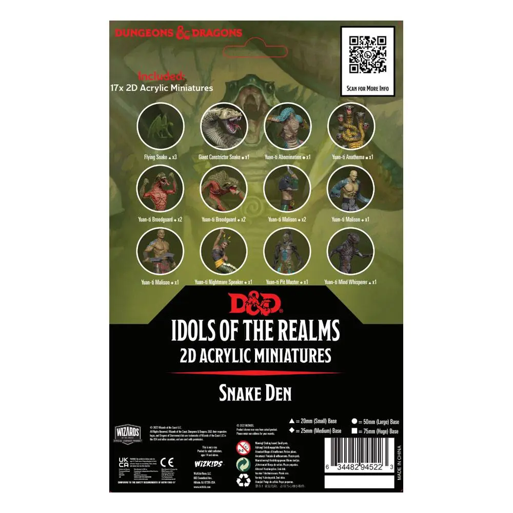 D&amp;D Idols of the Realms 2D Miniatures: Scales &amp; Tails - Snake Den - 2D Set termékfotó