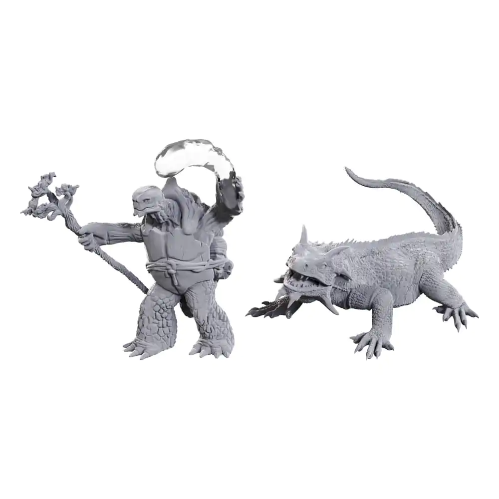D&amp;D Nolzur&#039;s Marvelous Miniatures Unpainted Miniatures Tortle Druid &amp; Wild Shape Giant Lizard termékfotó