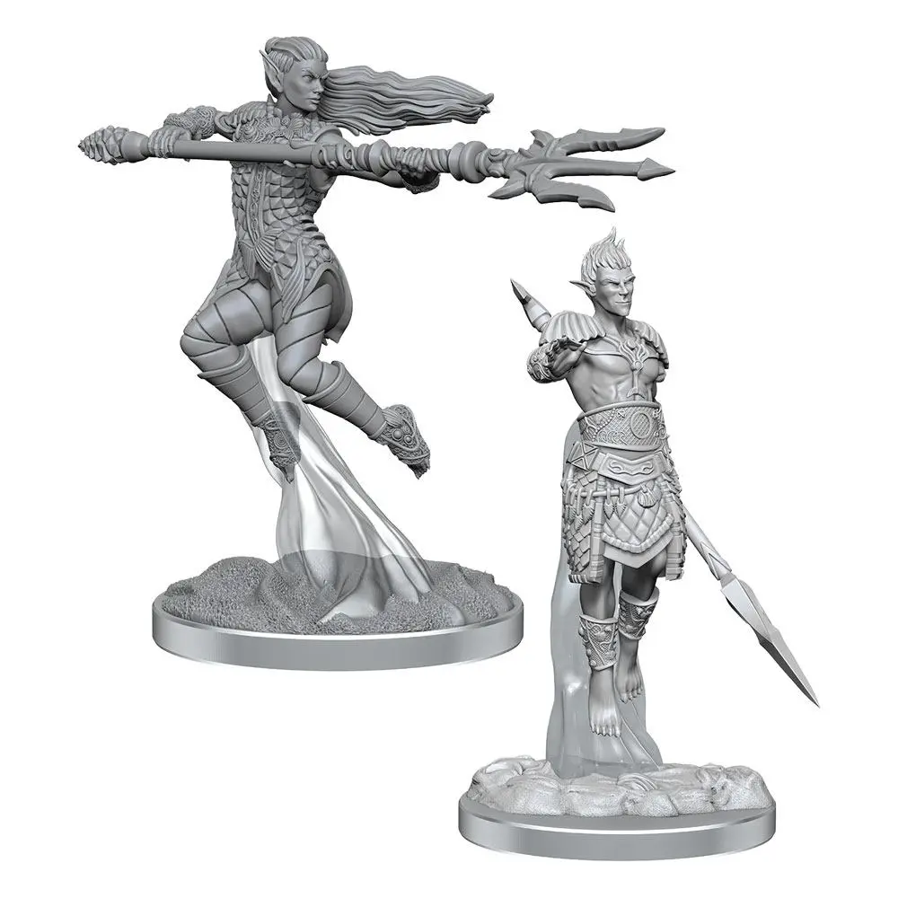 D&D Nolzur's Marvelous Miniatures Sea Elf Fighters 2 db-os festetlen figura csomag termékfotó