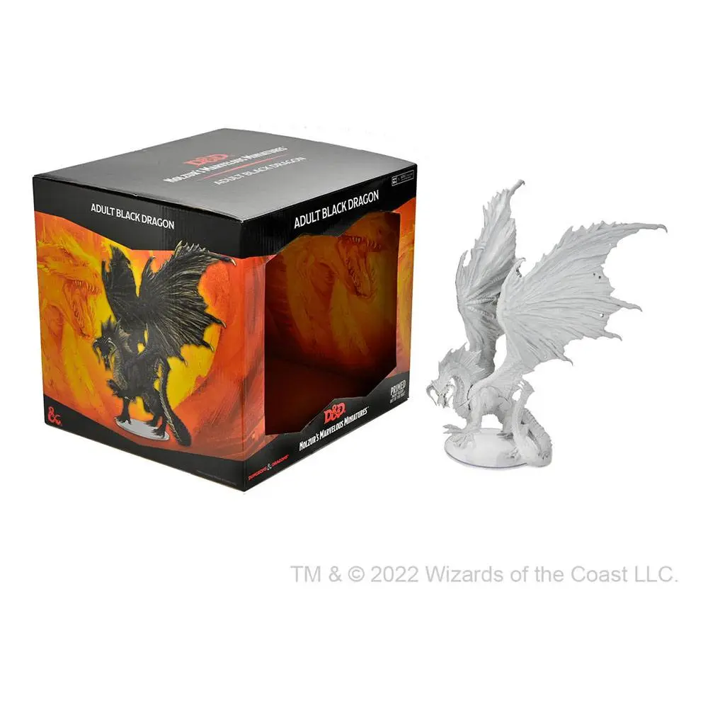 D&amp;D Nolzur's Marvelous Miniatures Unpainted Miniature Adult Black Dragon termékfotó