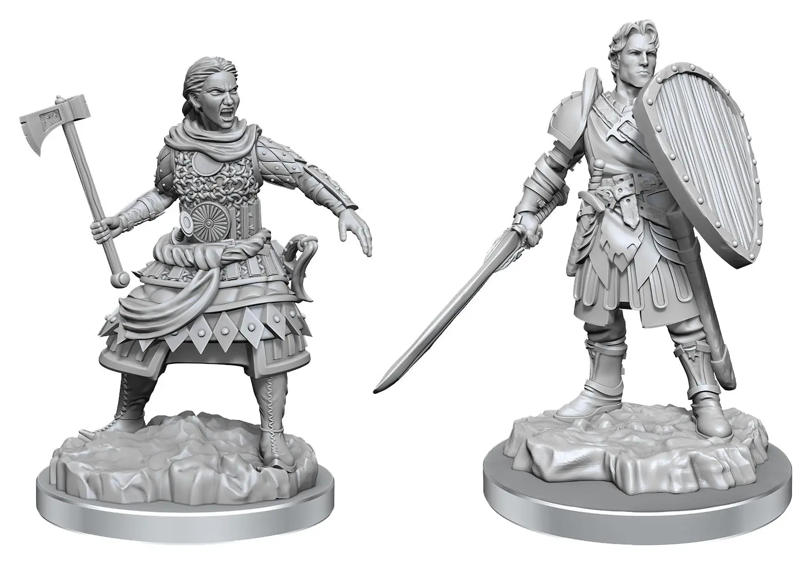 D&D Nolzur's Marvelous Miniatures Unpainted Miniatures 2-Pack Human Fighters termékfotó