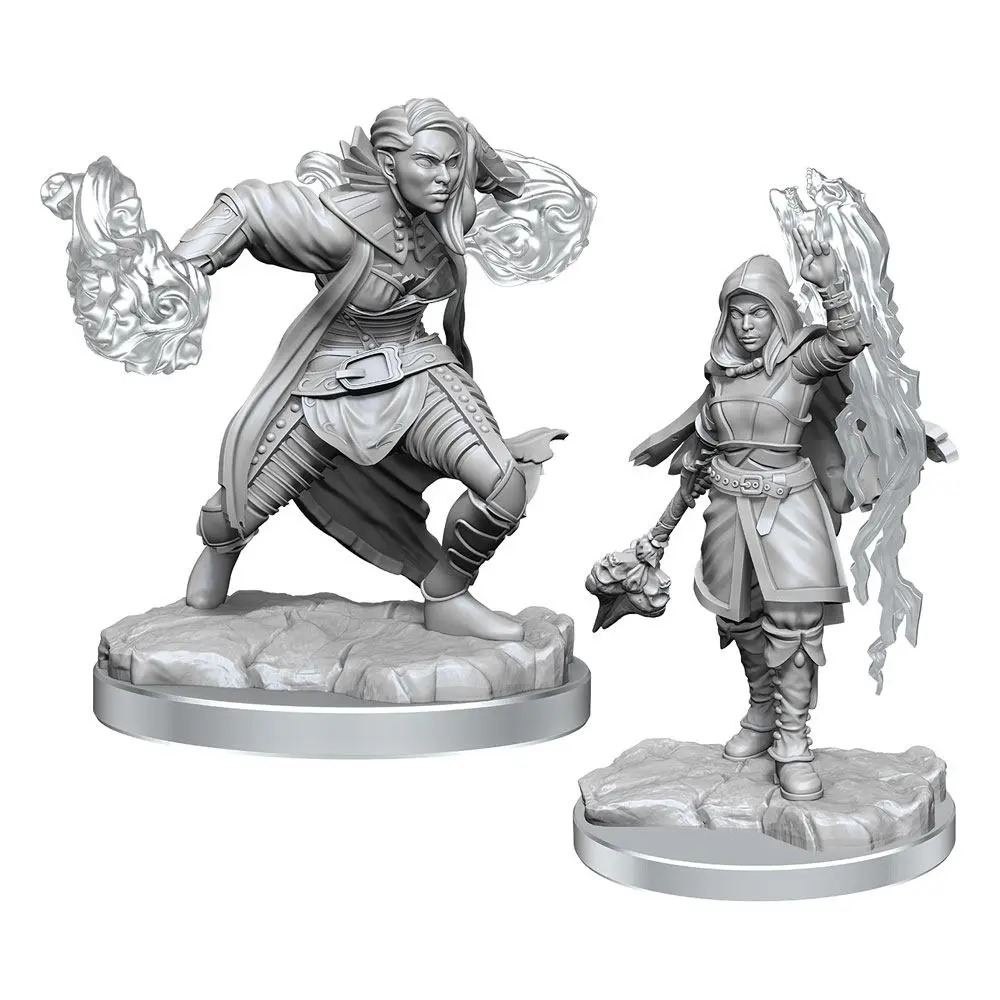 D&D Nolzur's Marvelous Miniatures Unpainted Miniatures Half-Elf Warlock 2 db-os figura csomag termékfotó