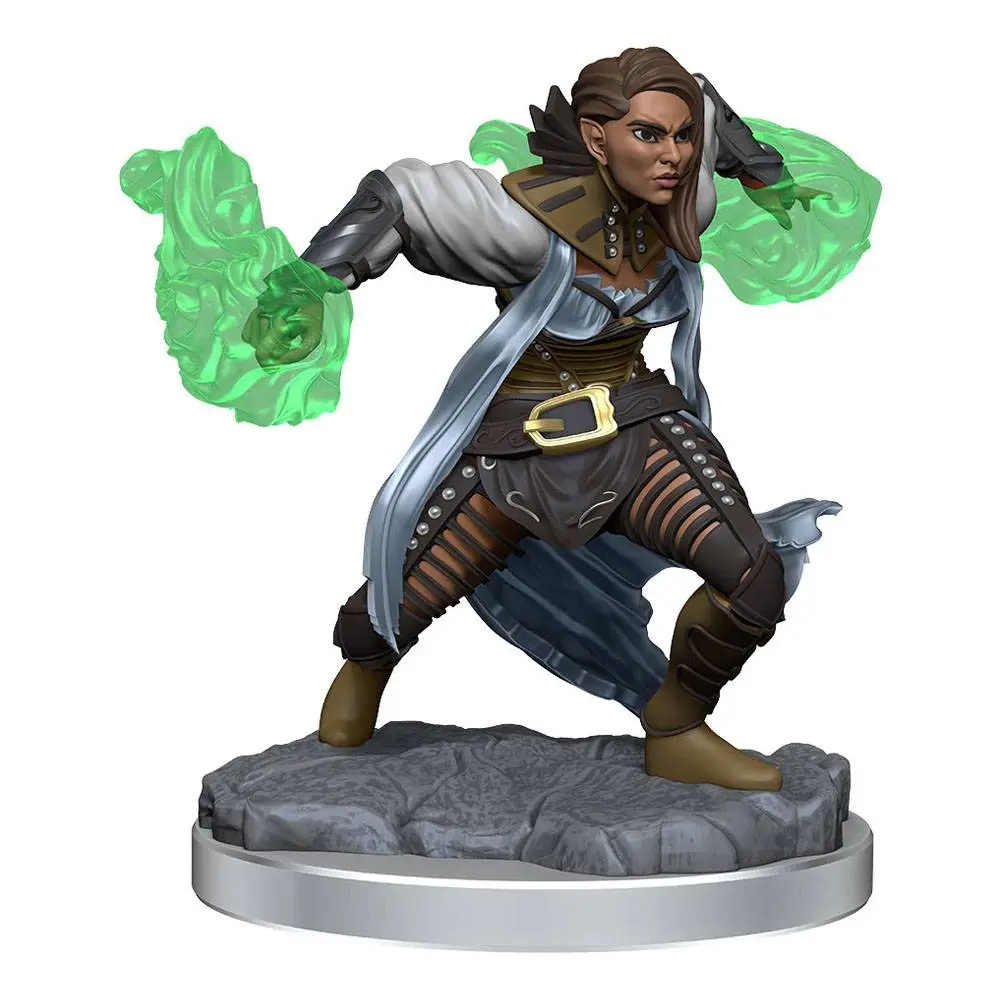 D&D Nolzur's Marvelous Miniatures Unpainted Miniatures Half-Elf Warlock 2 db-os figura csomag termékfotó