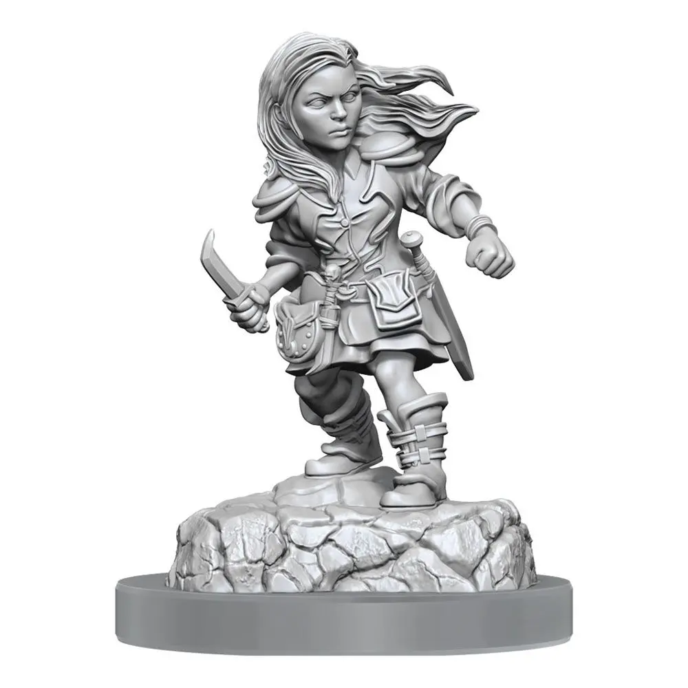 D&D Nolzur's Marvelous Miniatures Unpainted Miniatures Halfling Rogue Female 2 db-os figura csomag termékfotó