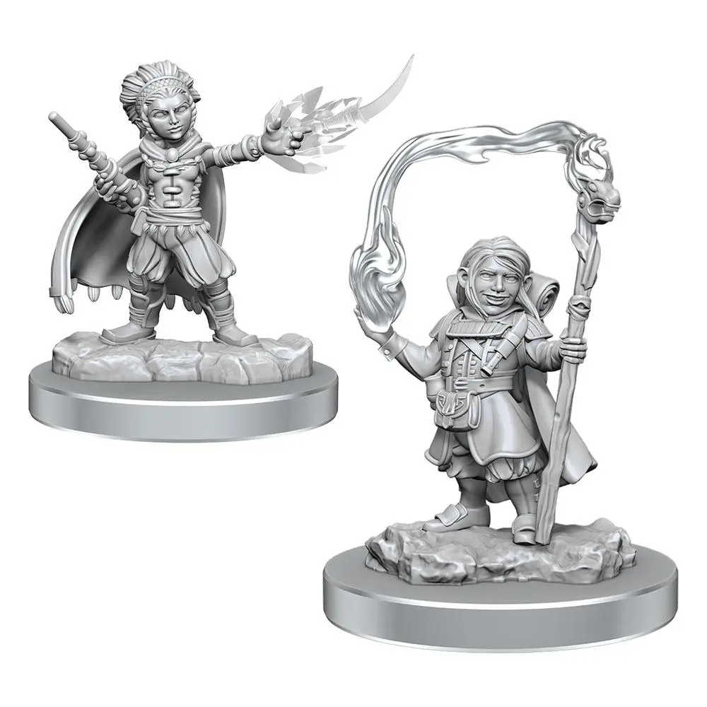 D&D Nolzur's Marvelous Miniatures Unpainted Miniatures Halfling Wizards 2 db-os figura csomag termékfotó