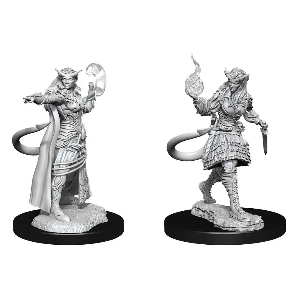 D&amp;D Nolzur's Marvelous Miniatures Unpainted Miniatures Tiefling Sorcerer Female figura termékfotó