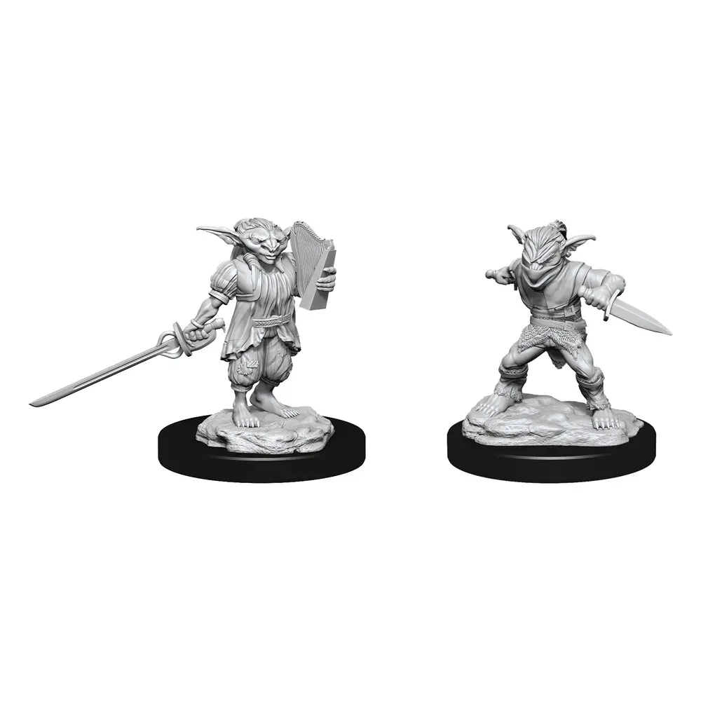 D&amp;D Nolzur's MM Unpainted Miniatures Male Goblin Rogue &amp; Female Goblin Bard figura termékfotó