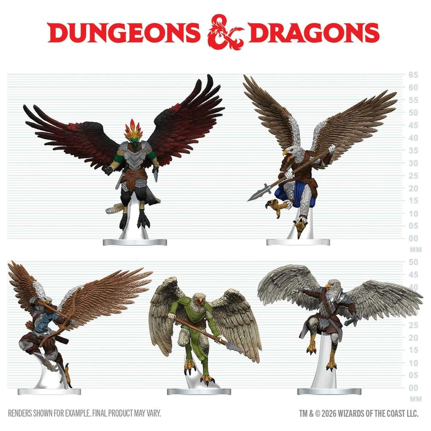 D&D Icons of the Realms Mini figurák Aarakocra Flock 20 cm termékfotó