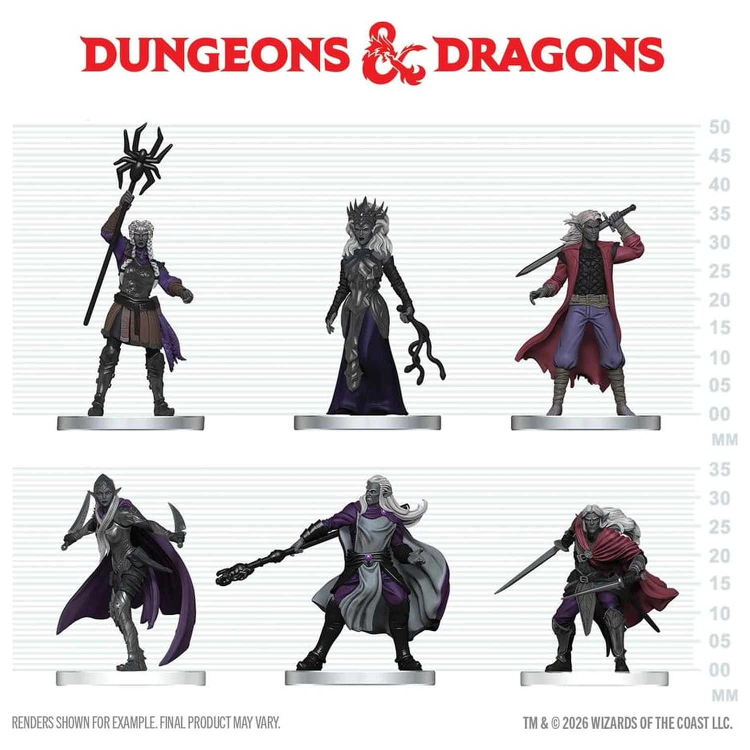 D&D Icons of the Realms Mini figurák Drow Warband 20 cm termékfotó