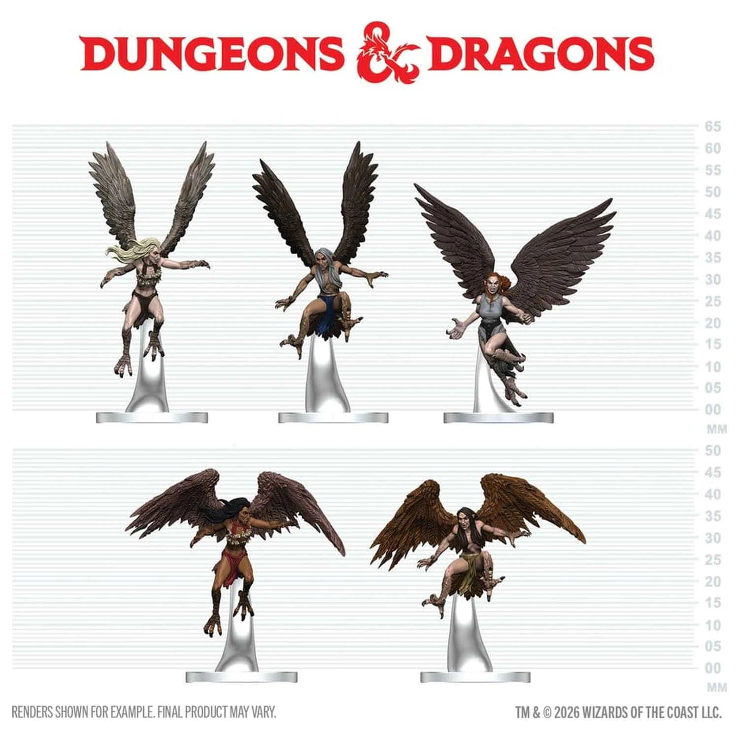 D&D Icons of the Realms Mini figurák Harpy Flock 20 cm termékfotó