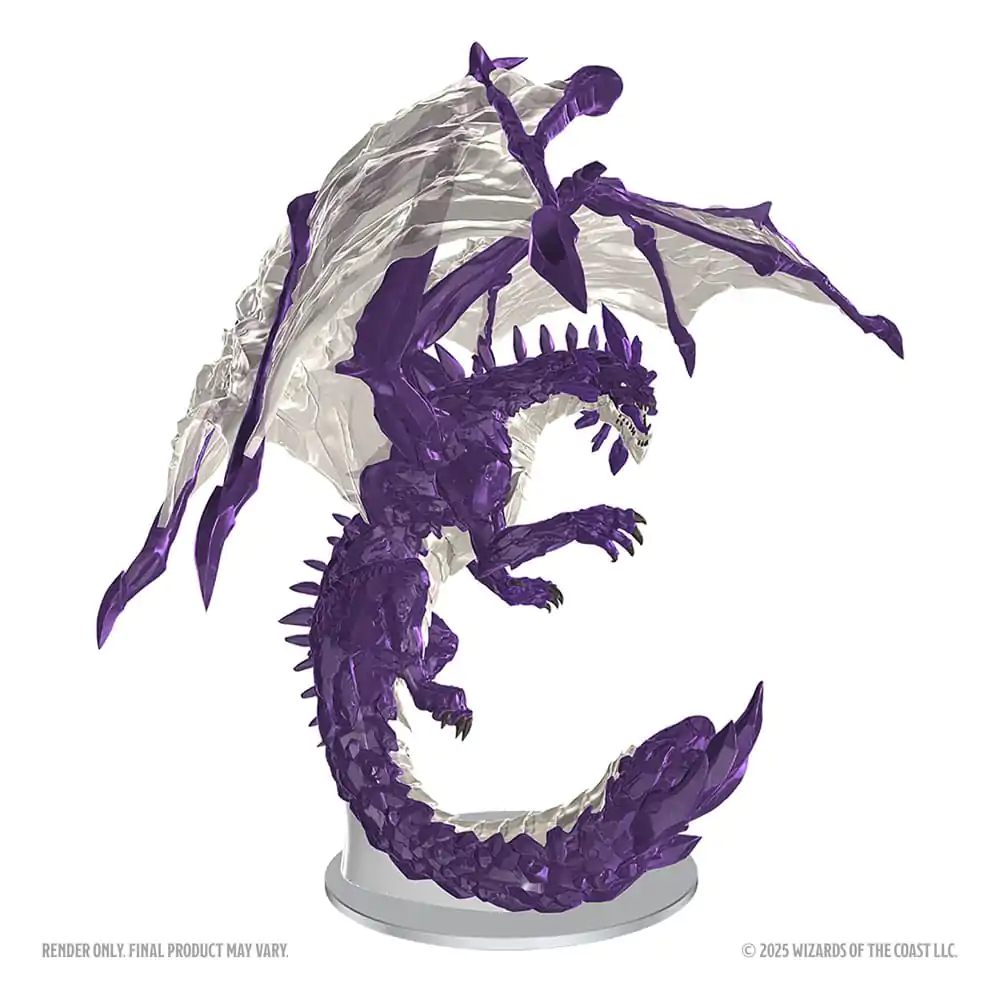 D&D Nolzur's Marvelous Miniatures Unpainted Miniatures Adult Amethyst Dragon 38 cm  termékfotó