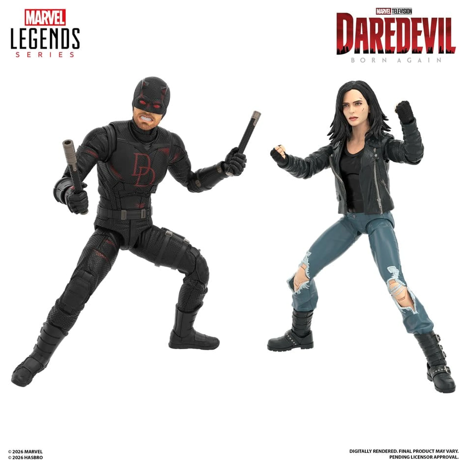 Daredevil: Born Again Marvel Legends Daredevil & Jessica Jones 2 db-os akciófigura csomag 15 cm termékfotó