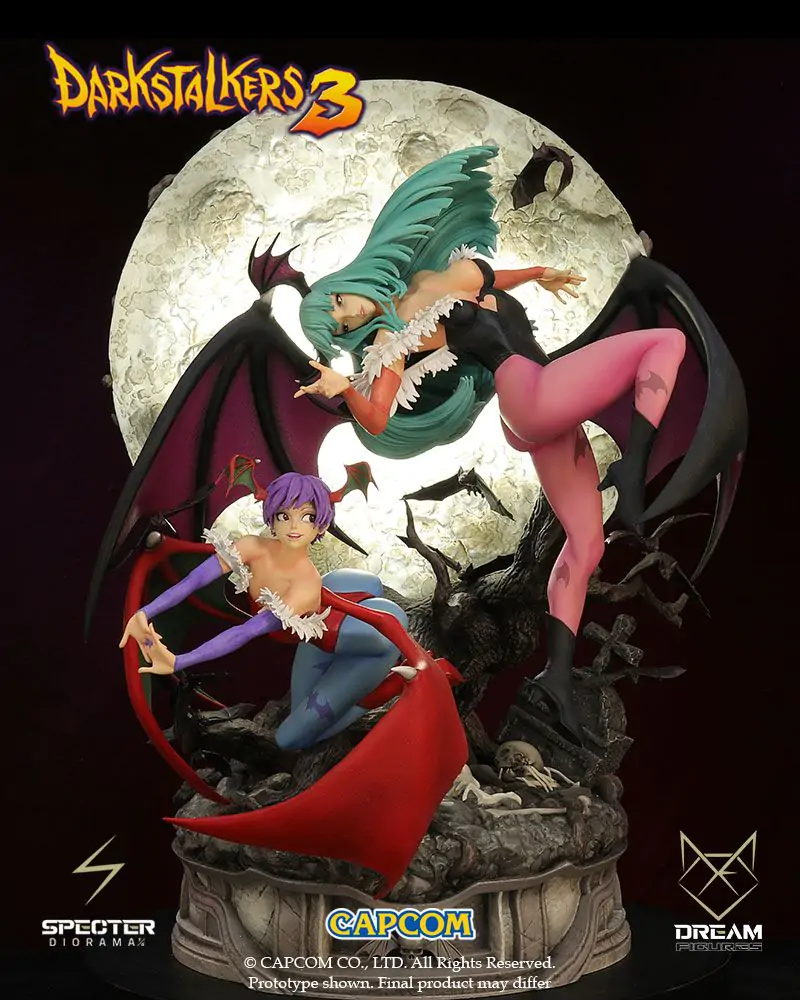 Darkstalkers 3 Specter 1/6 Morrigan & Lilith Diorama szobor figura 47 cm termékfotó