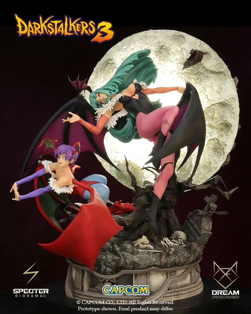 Darkstalkers 3 Specter 1/6 Morrigan & Lilith Diorama szobor figura 47 cm termékfotó