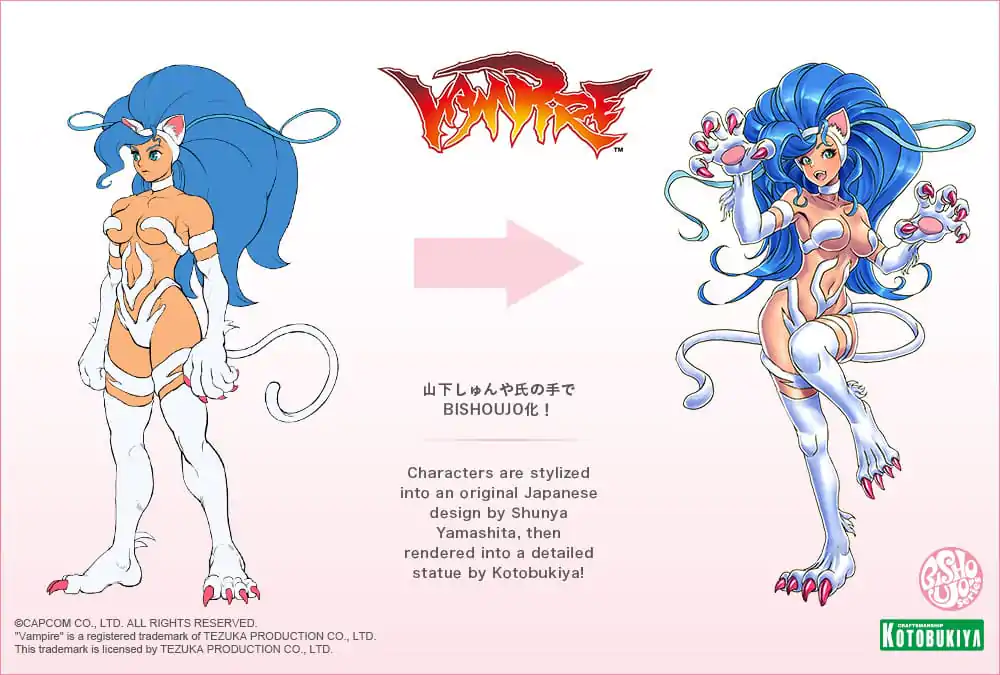 Darkstalkers Bishoujo 1/7 Felicia PVC szobor figura Limitált kiadás 26 cm termékfotó
