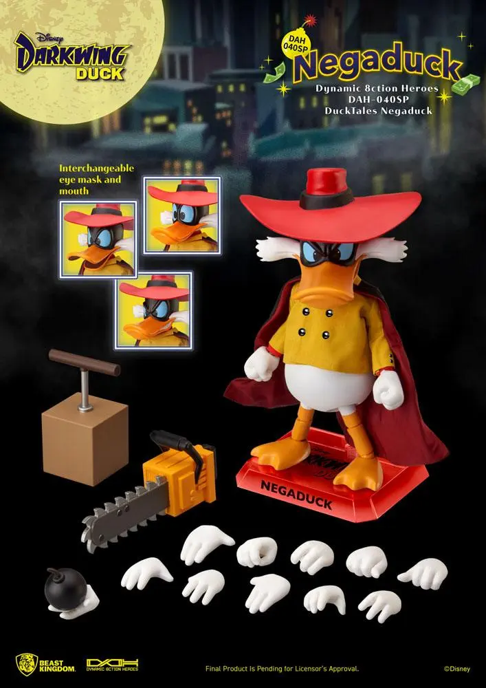 Darkwing Duck Dynamic 8ction Heroes 1/9 NegaDuck akciófigura 16 cm termékfotó