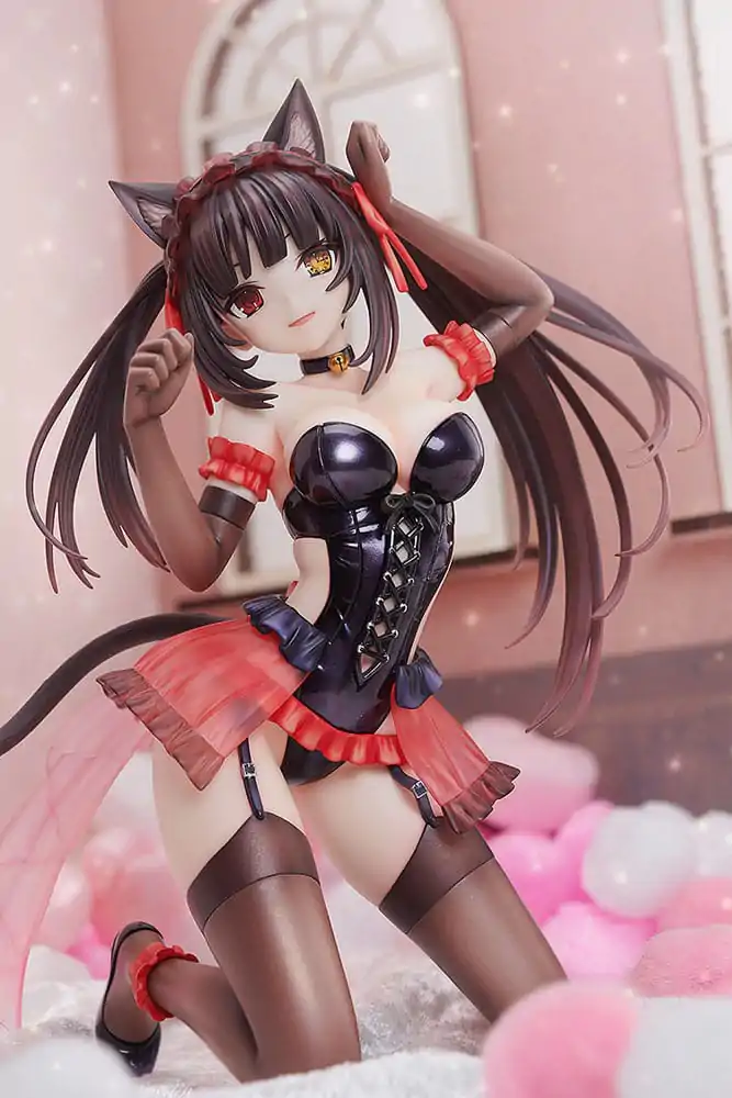 Date A Live 1/7 Kurumi Tokisaki Cat Ears Ver. szobor figura 17 cm termékfotó