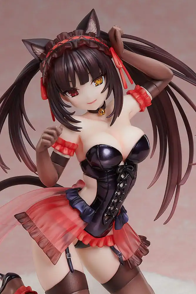 Date A Live 1/7 Kurumi Tokisaki Cat Ears Ver. szobor figura 17 cm termékfotó