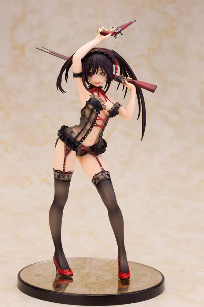 Date A Live 1/7 Kurumi Tokisaki Lingerie Ver. Black Special Edition szobor figura 24 cm termékfotó