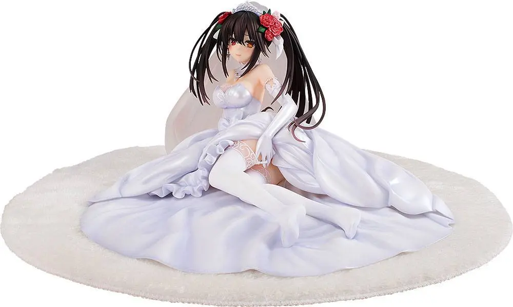 Date A Live 1/7 Light Novel Edition Kurumi Tokisaki: Wedding Dress Ver. PVC szobor figura 13 cm termékfotó