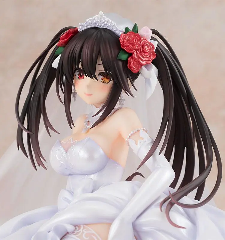 Date A Live 1/7 Light Novel Edition Kurumi Tokisaki: Wedding Dress Ver. PVC szobor figura 13 cm termékfotó