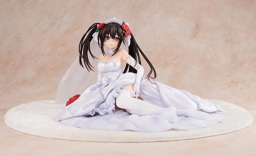 Date A Live 1/7 Light Novel Edition Kurumi Tokisaki: Wedding Dress Ver. PVC szobor figura 13 cm termékfotó