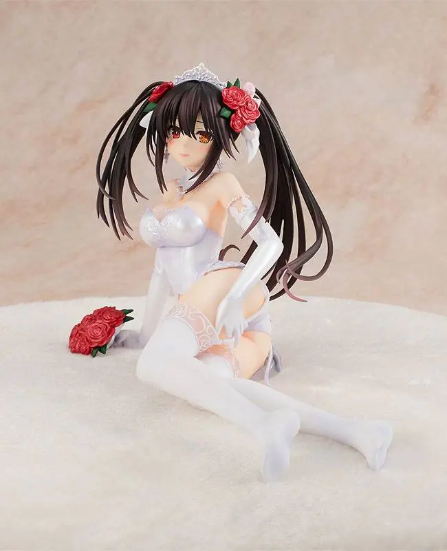 Date A Live 1/7 Light Novel Edition Kurumi Tokisaki: Wedding Dress Ver. PVC szobor figura 13 cm termékfotó