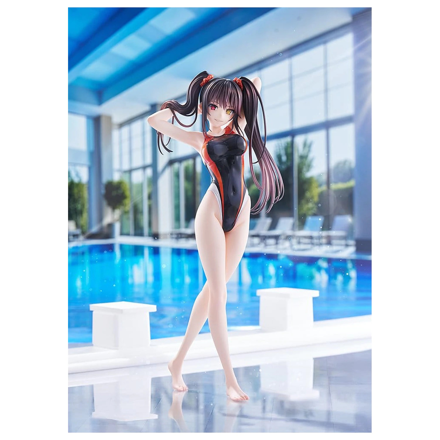 Date A Live Swimsuit Silhouette 1/7 Kurumi Tokisaki Swimwear Ver. PVC figura 24 cm termékfotó