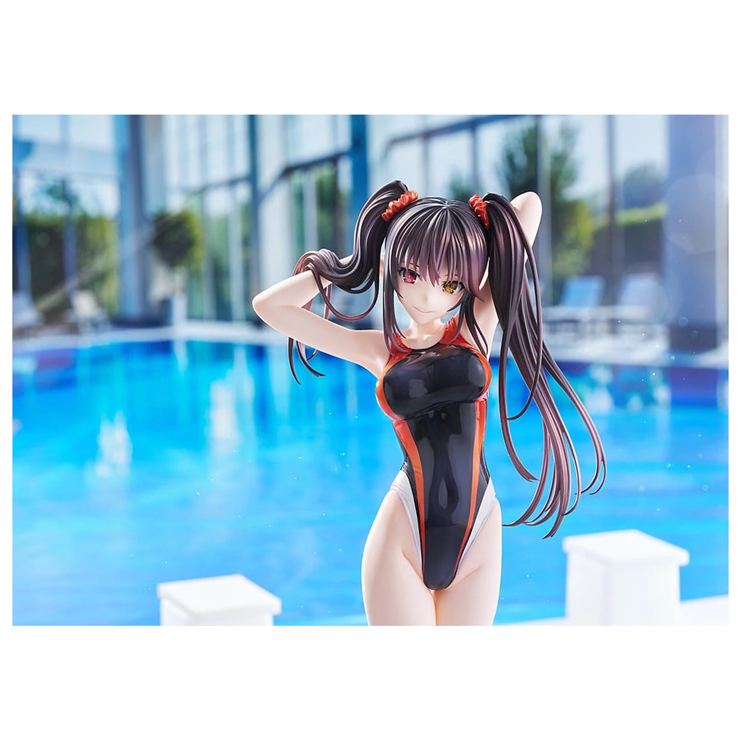 Date A Live Swimsuit Silhouette 1/7 Kurumi Tokisaki Swimwear Ver. PVC figura 24 cm termékfotó