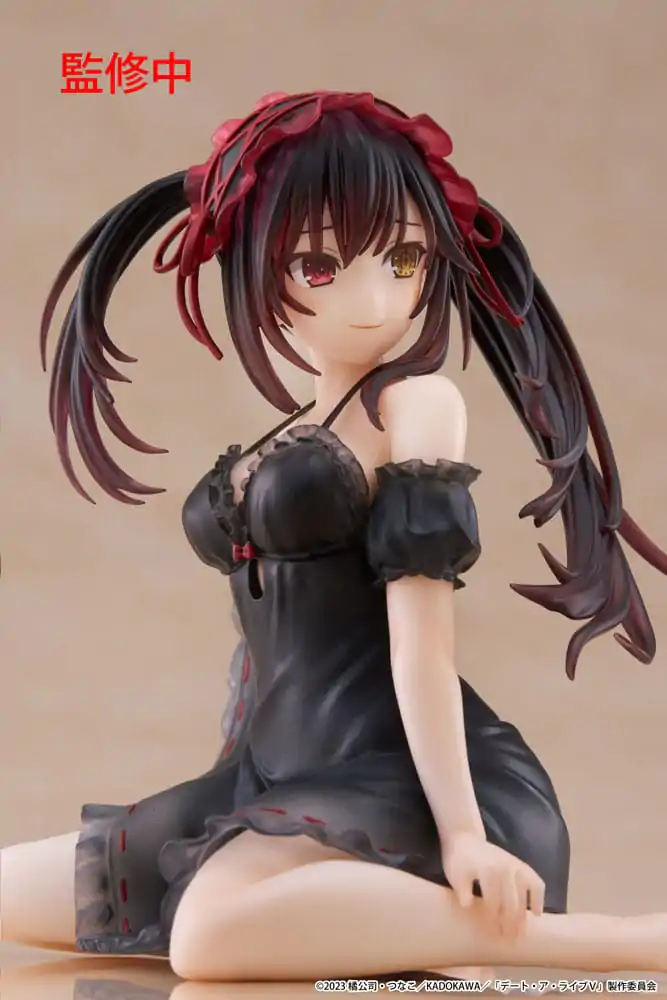 Date A Live V Desktop Cute figura Kurumi Tokisaki Nightwear Ver. PVC szobor figura 13 cm termékfotó