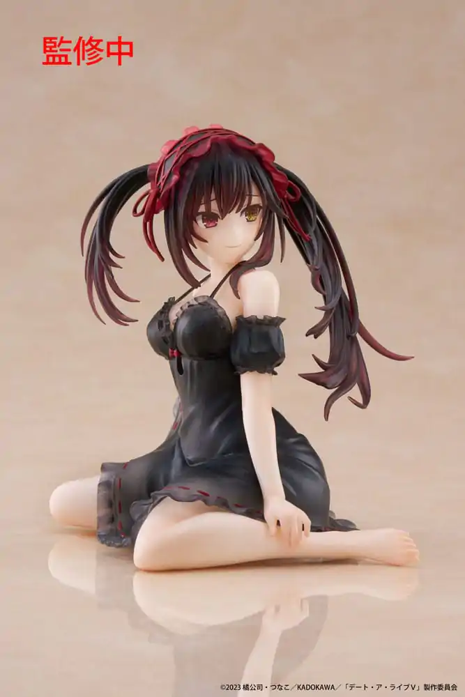 Date A Live V Desktop Cute figura Kurumi Tokisaki Nightwear Ver. PVC szobor figura 13 cm termékfotó