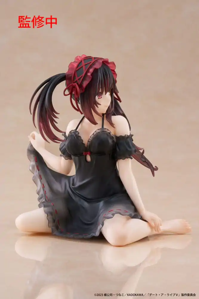 Date A Live V Desktop Cute figura Kurumi Tokisaki Nightwear Ver. PVC szobor figura 13 cm termékfotó