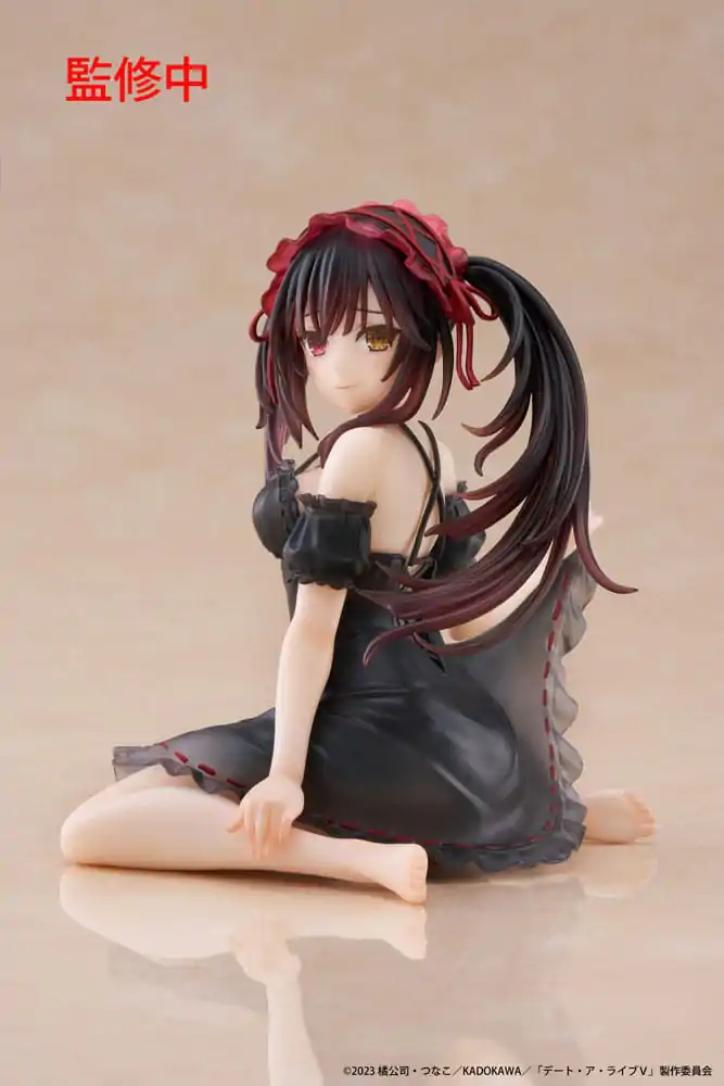 Date A Live V Desktop Cute figura Kurumi Tokisaki Nightwear Ver. PVC szobor figura 13 cm termékfotó