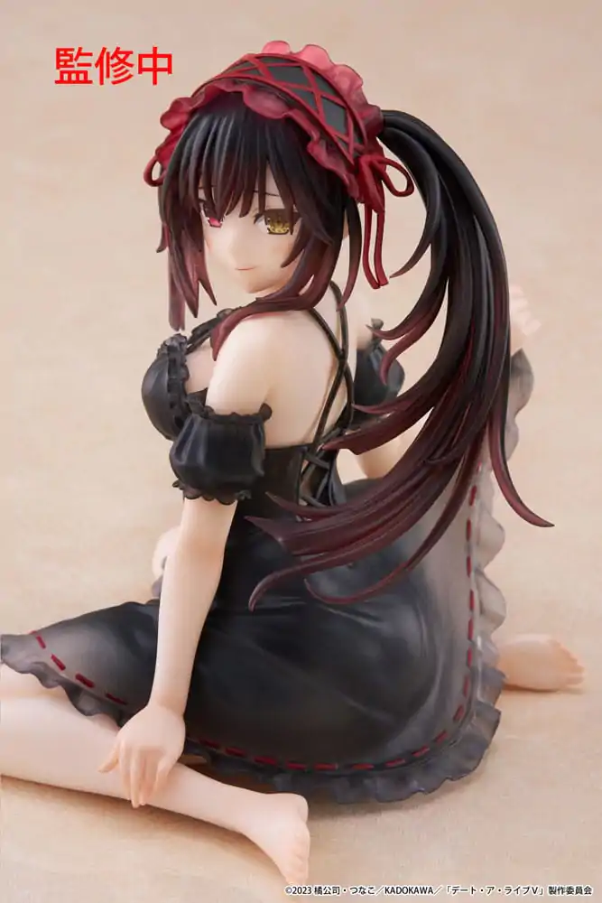 Date A Live V Desktop Cute figura Kurumi Tokisaki Nightwear Ver. PVC szobor figura 13 cm termékfotó