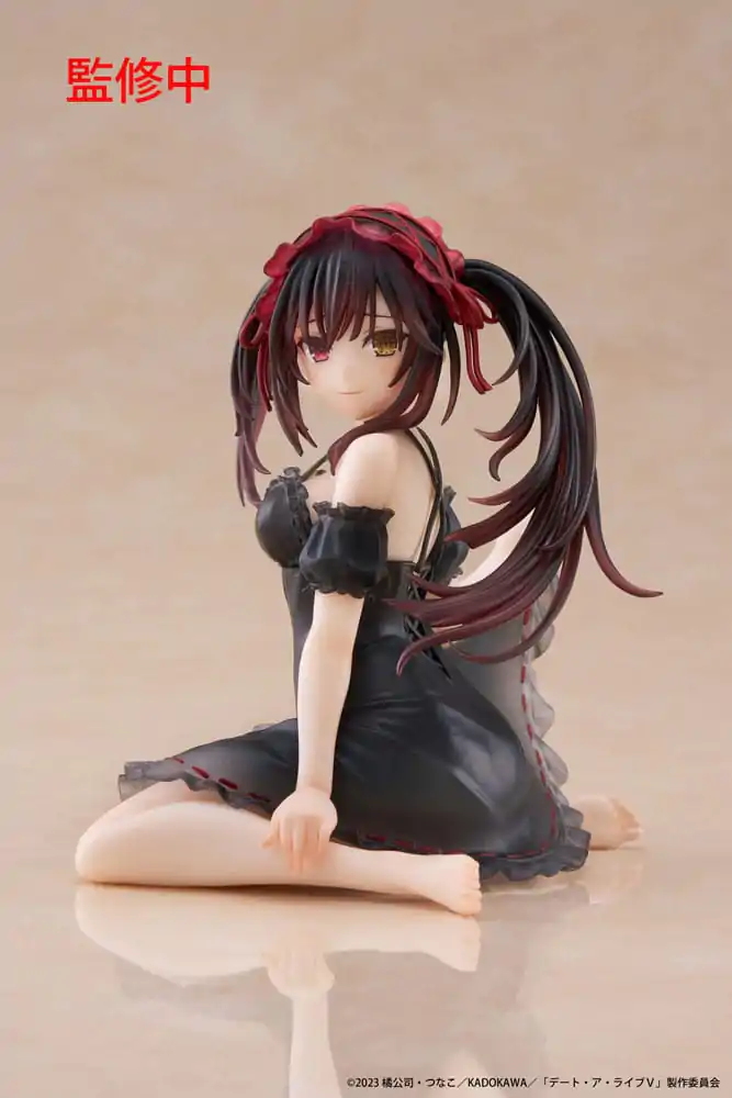 Date A Live V Desktop Cute figura Kurumi Tokisaki Nightwear Ver. PVC szobor figura 13 cm termékfotó