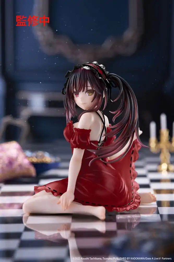 Date A Live V Desktop Cute figura Kurumi Tokisaki Nightwear Ver. Renewal PVC szobor figura 13 cm termékfotó