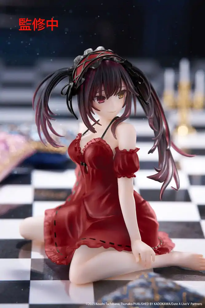 Date A Live V Desktop Cute figura Kurumi Tokisaki Nightwear Ver. Renewal PVC szobor figura 13 cm termékfotó
