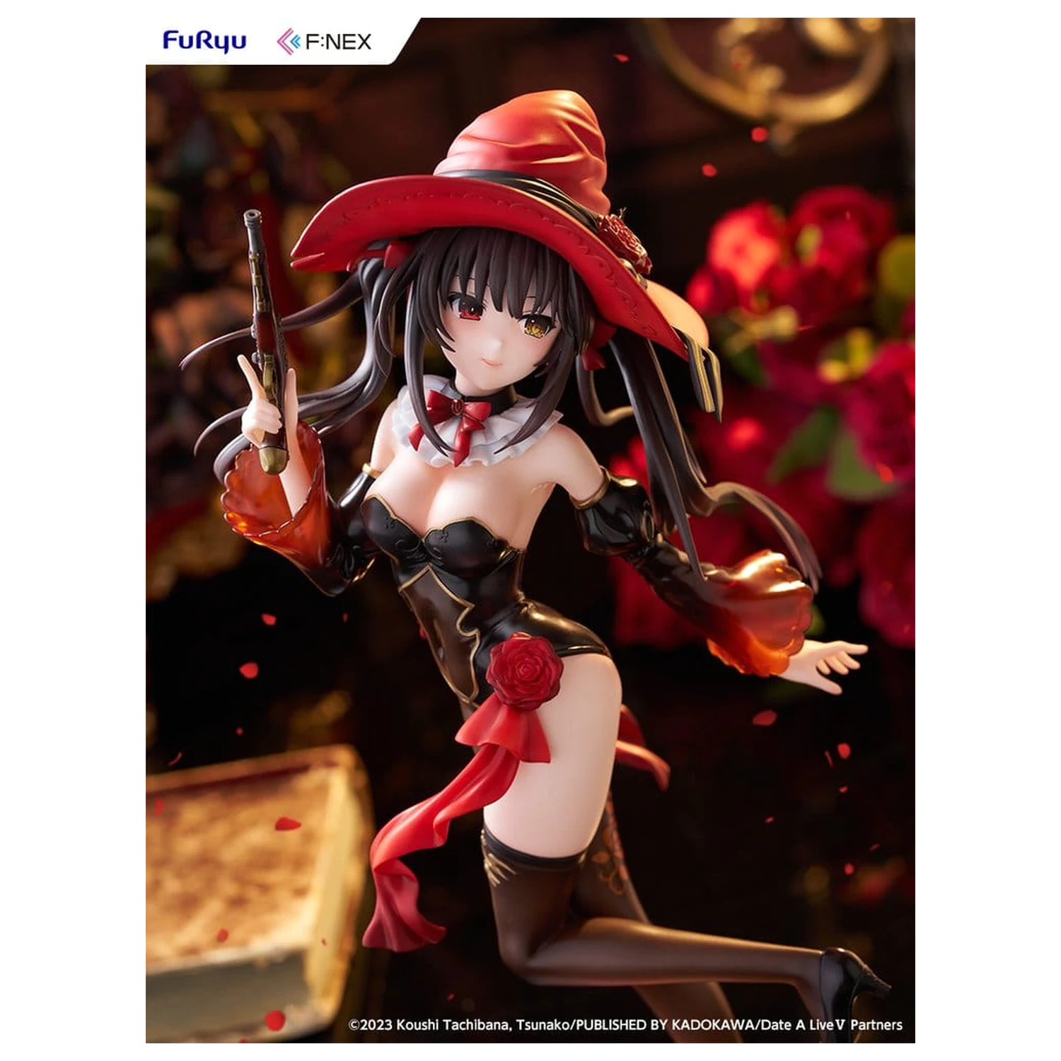 Date A Live V F:Nex 1/7 Kurumi Tokisaki Witch Style ver. PVC figura 25 cm termékfotó