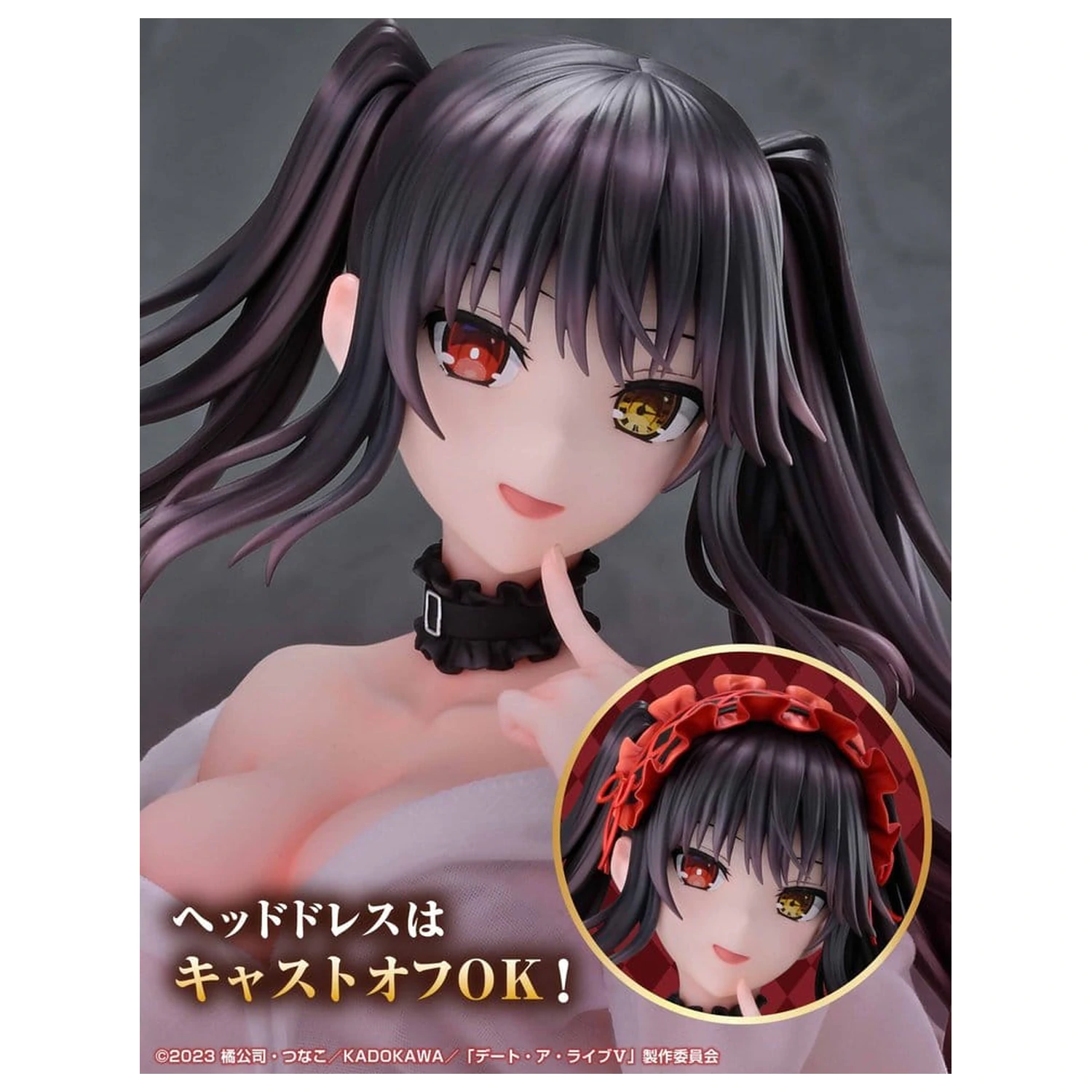 Date A Live V Re:Dress PVC figura 1/4 Kurumi Tokisaki Dress shirt Ver. 40 cm termékfotó
