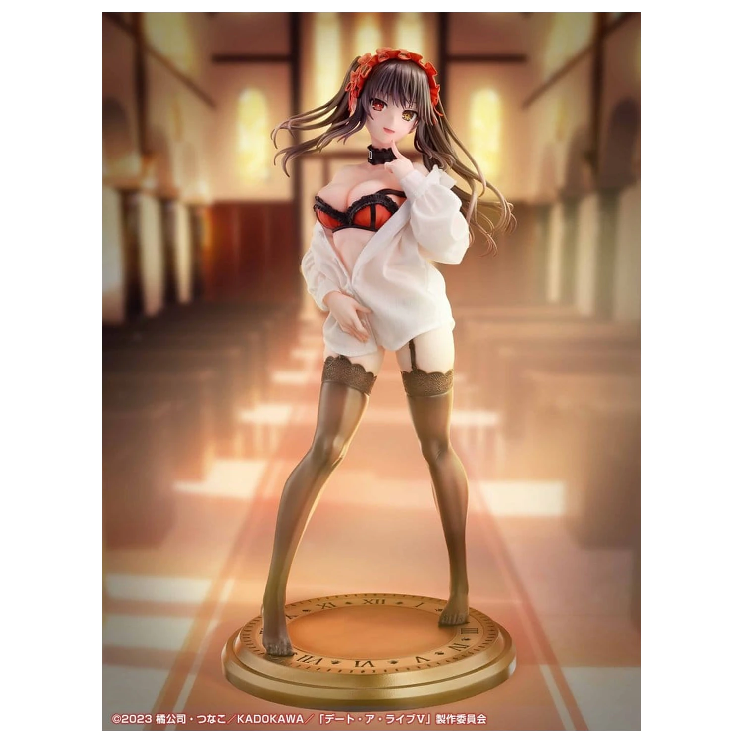 Date A Live V Re:Dress PVC figura 1/4 Kurumi Tokisaki Dress shirt Ver. 40 cm termékfotó