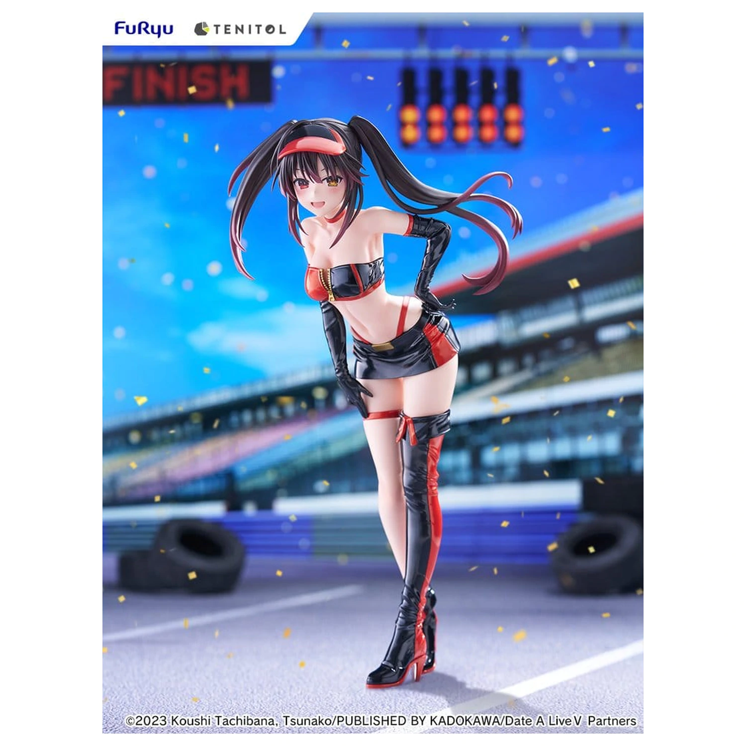 Date A Live V Tenitol Tall Kurumi Tokisaki Race Queen Ver. PVC figura 29 cm termékfotó