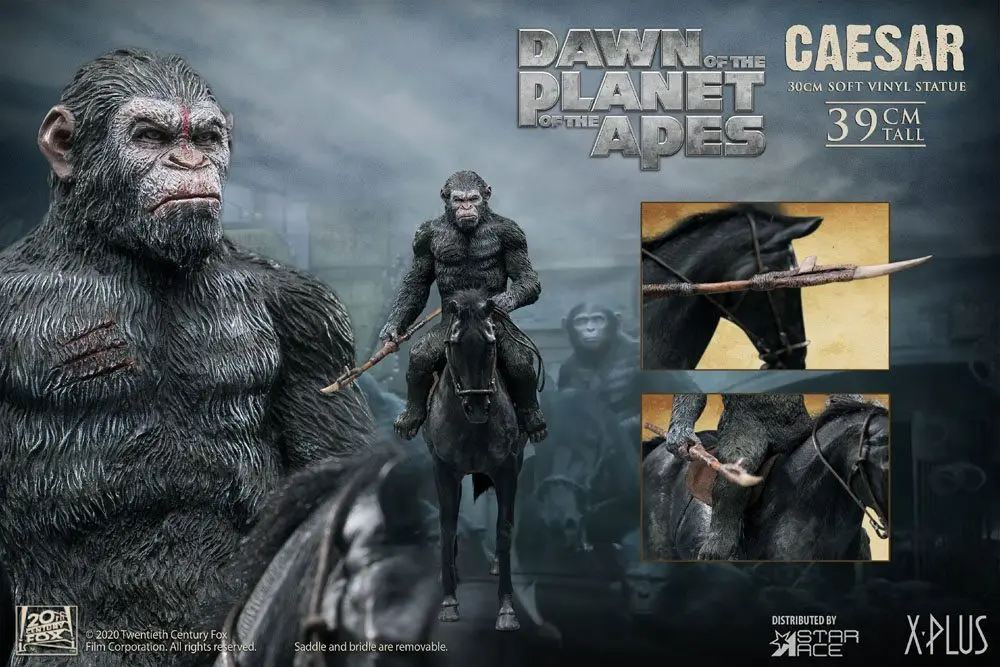 Dawn of the Planet of the ApesCaesar with Spear  Soft Vinyl szobor figura 39 cm termékfotó