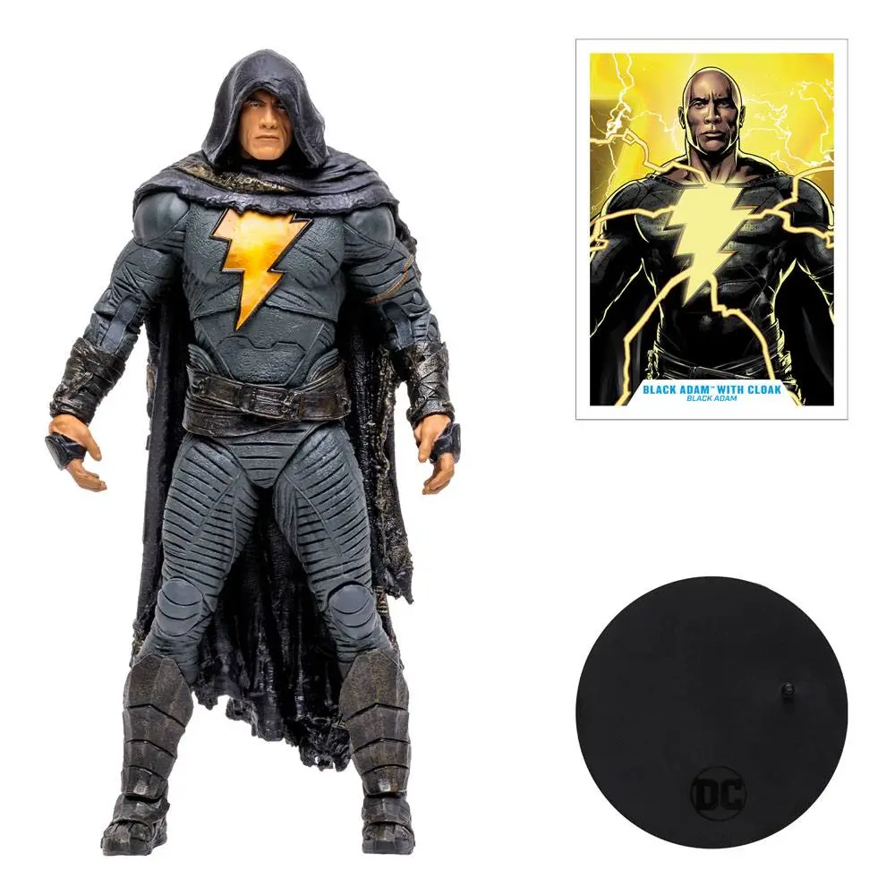 DC Black Adam Movie Black Adam with Cloak akciófigura 18 cm termékfotó